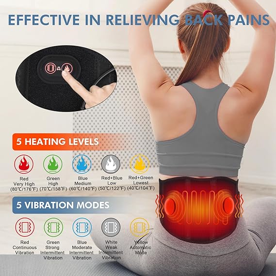 Ceinture chauffante pour le dos Ceinture lombaire électrique Ceinture dorsale chauffante Ceinture de chaleur pour lombaires Ceinture chauffante anti-douleur